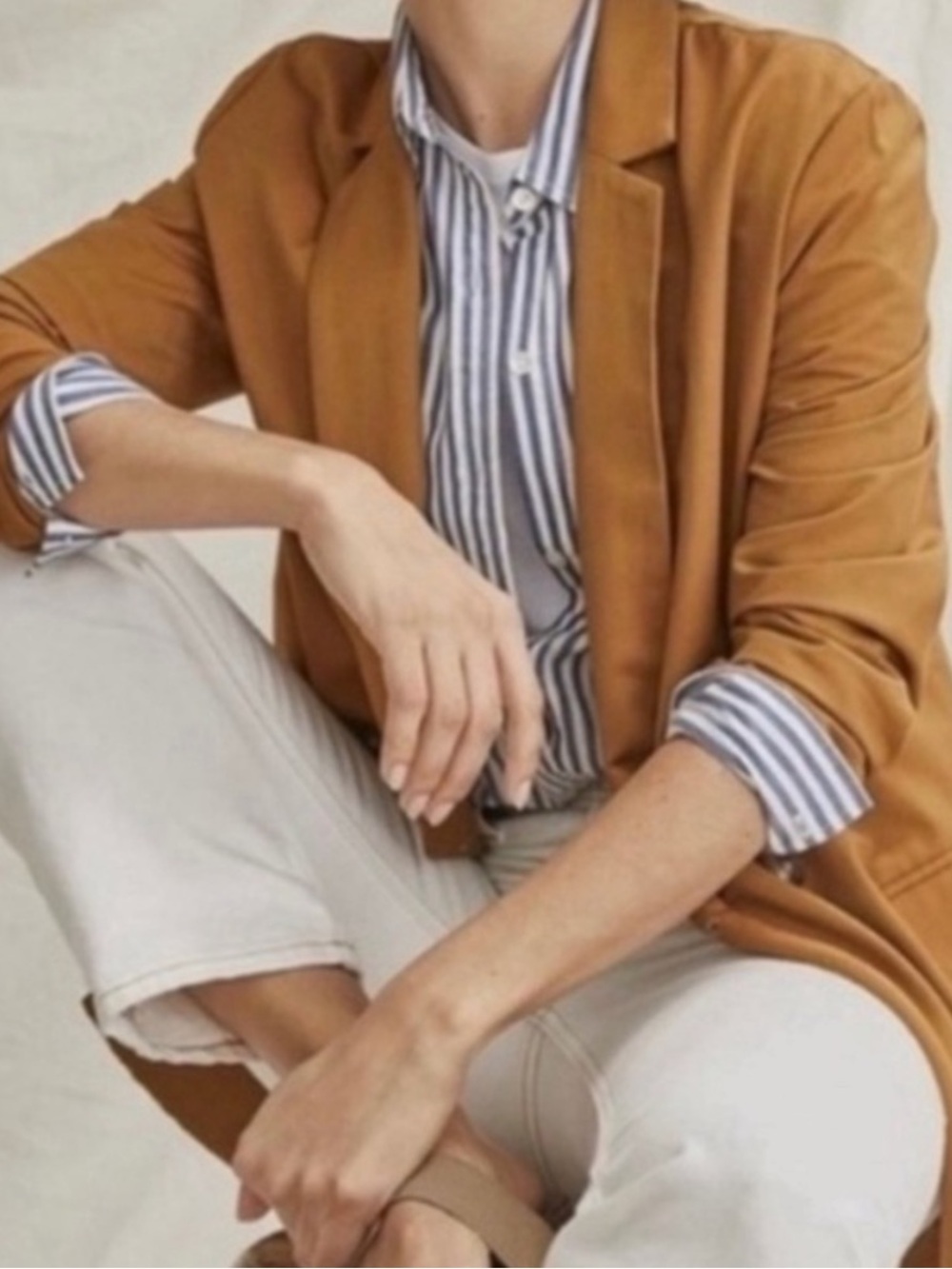 Elizabeth and James Autumn Gold Double Breasted Blazer Jacket